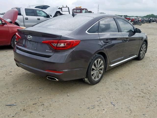 5NPE34AF0FH237042 - 2015 HYUNDAI SONATA SPO BROWN photo 4