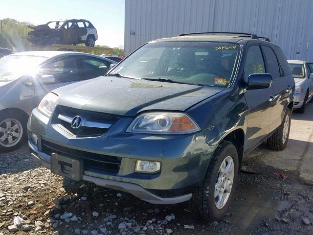 2HNYD186X6H537317 - 2006 ACURA MDX TOURIN GREEN photo 2