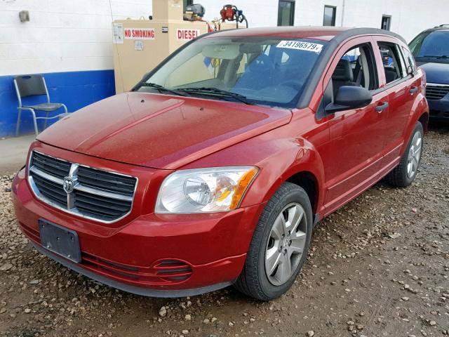 1B3HB48B37D520921 - 2007 DODGE CALIBER SX RED photo 2