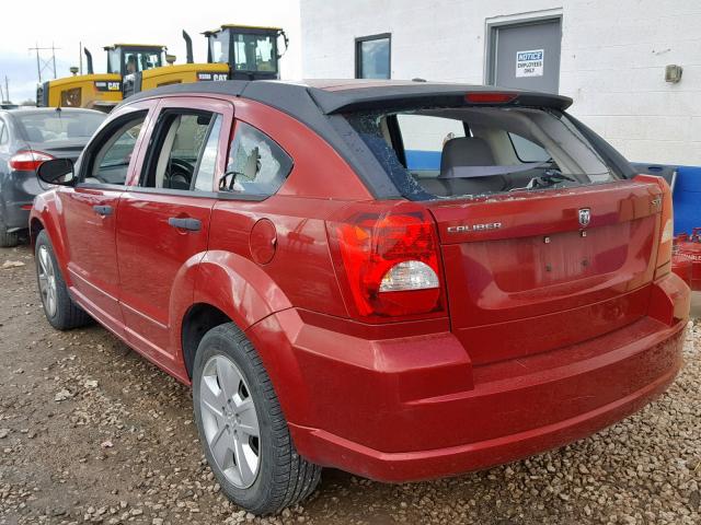 1B3HB48B37D520921 - 2007 DODGE CALIBER SX RED photo 9