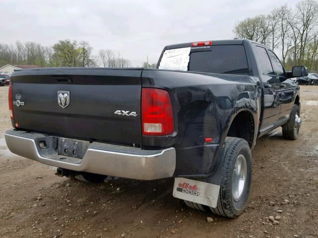 3D73Y4CL8AG156406 - 2010 DODGE RAM 3500 BLACK photo 4