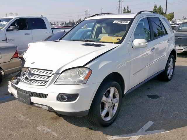 4JGBB86E48A312277 - 2008 MERCEDES-BENZ ML 350 WHITE photo 2