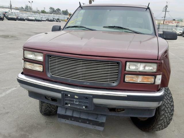 1GKEK13R9VJ709225 - 1997 GMC YUKON MAROON photo 7