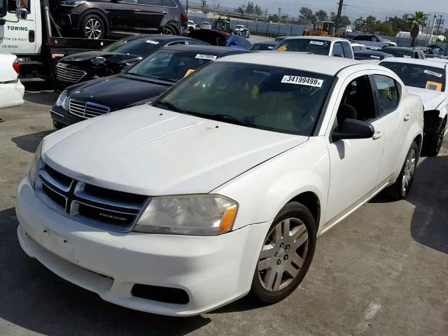 1B3BD4FB6BN518800 - 2011 DODGE AVENGER EX WHITE photo 2