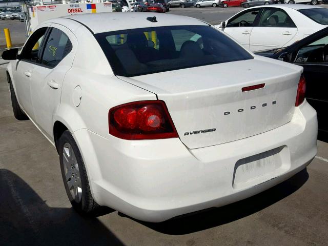 1B3BD4FB6BN518800 - 2011 DODGE AVENGER EX WHITE photo 3