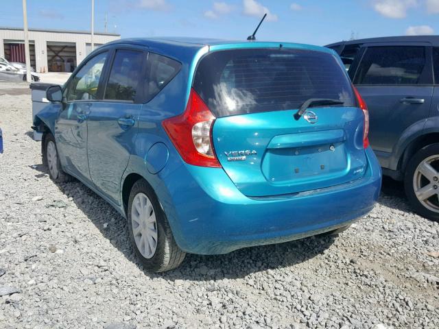 3N1CE2CP9EL375952 - 2014 NISSAN VERSA NOTE TEAL photo 3