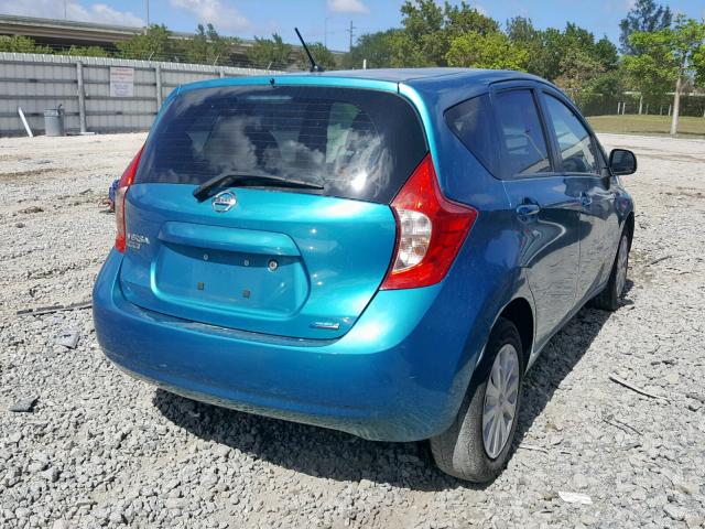 3N1CE2CP9EL375952 - 2014 NISSAN VERSA NOTE TEAL photo 4