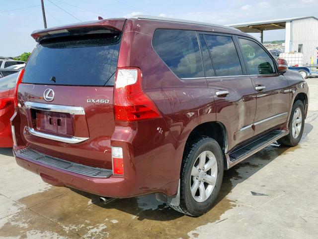 JTJBM7FX8D5051147 - 2013 LEXUS GX MAROON photo 4