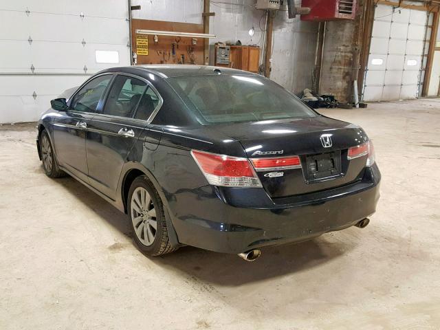 1HGCP3F86BA026284 - 2011 HONDA ACCORD EXL BLACK photo 3