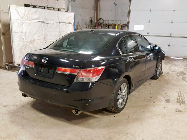 1HGCP3F86BA026284 - 2011 HONDA ACCORD EXL BLACK photo 4