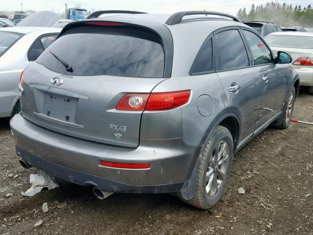 JNRBS08W73X400354 - 2003 INFINITI FX45 GRAY photo 4