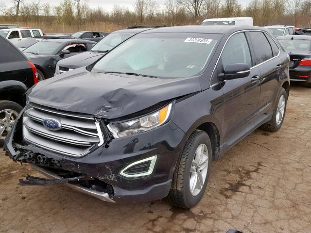 2FMPK4J9XJBC06029 - 2018 FORD EDGE SEL BLACK photo 2