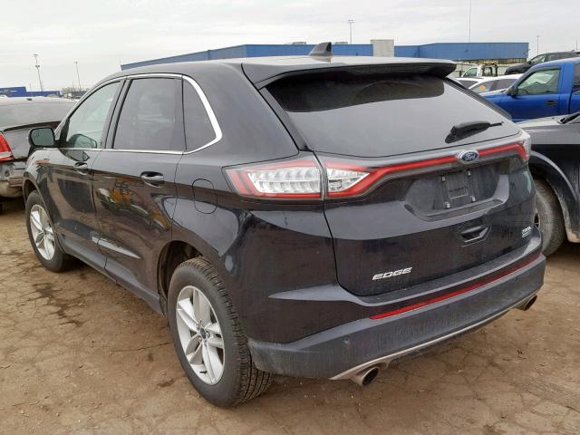 2FMPK4J9XJBC06029 - 2018 FORD EDGE SEL BLACK photo 3