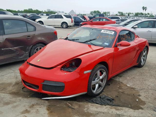 WP0AB29816U784578 - 2006 PORSCHE CAYMAN S RED photo 2