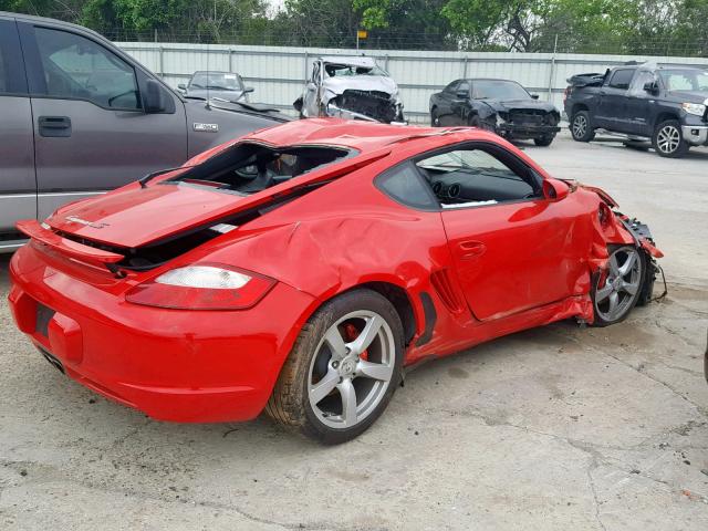 WP0AB29816U784578 - 2006 PORSCHE CAYMAN S RED photo 4