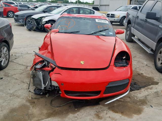 WP0AB29816U784578 - 2006 PORSCHE CAYMAN S RED photo 9