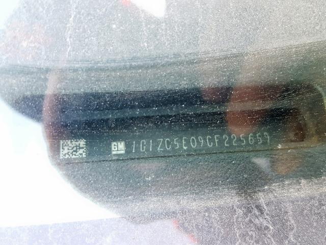 1G1ZC5E09CF225659 - 2012 CHEVROLET MALIBU 1LT 灰色 照片 10