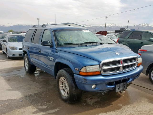 1D4HS48Z13F627334 - 2003 DODGE DURANGO SL BLUE photo 1