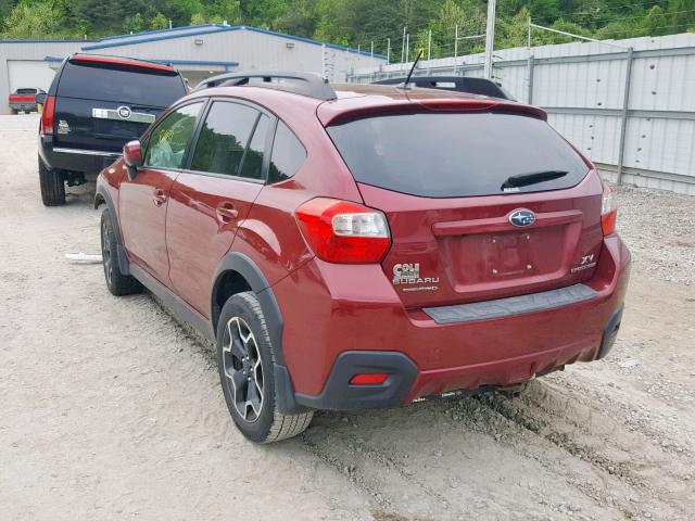 JF2GPAGC0E8203190 - 2014 SUBARU XV CROSSTR RED photo 3