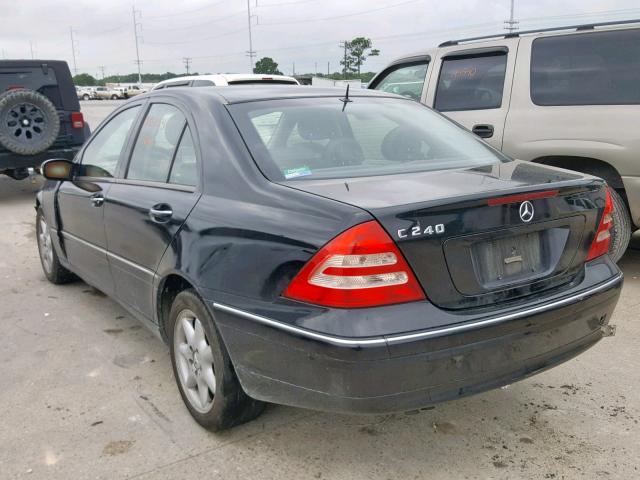 WDBRF61J13A413610 - 2003 MERCEDES-BENZ C 240 BLACK photo 3