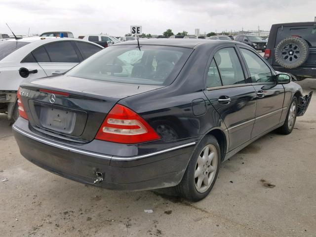 WDBRF61J13A413610 - 2003 MERCEDES-BENZ C 240 BLACK photo 4