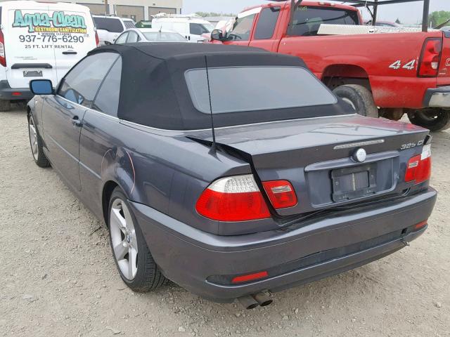 WBABW33416PX88324 - 2006 BMW 325 CI GRAY photo 3