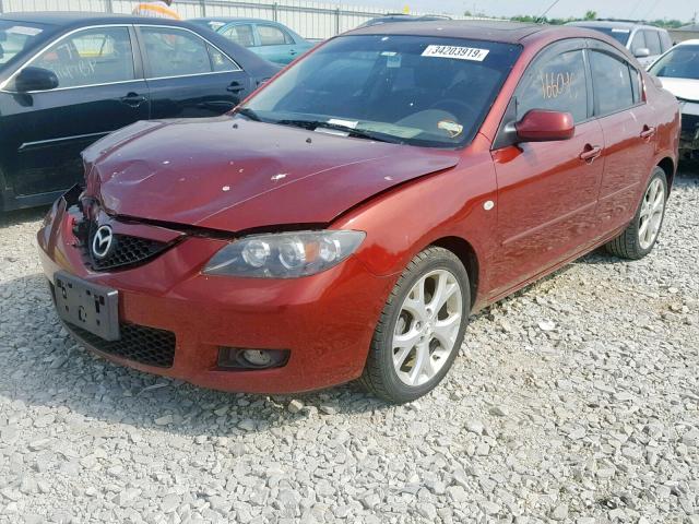 JM1BK32F591205066 - 2009 MAZDA 3 I MAROON photo 2