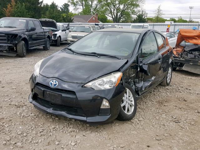 JTDKDTB30D1531155 - 2013 TOYOTA PRIUS C BLACK photo 2