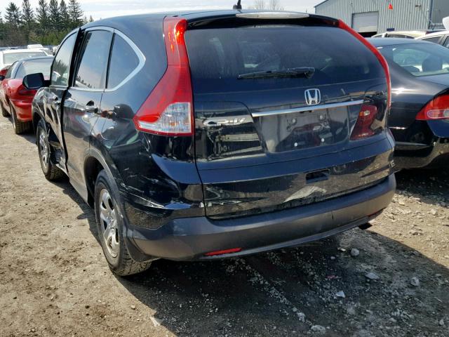 2HKRM3H35EH004275 - 2014 HONDA CR-V LX BLACK photo 3