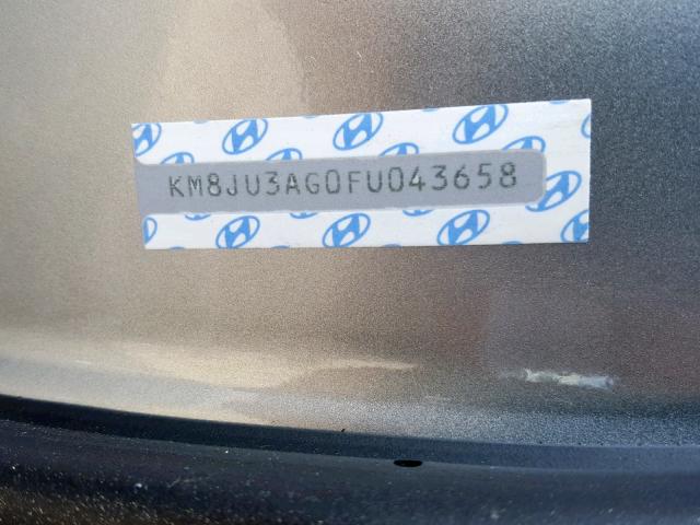 KM8JU3AG0FU043658 - 2015 HYUNDAI TUCSON LIM SILVER photo 10