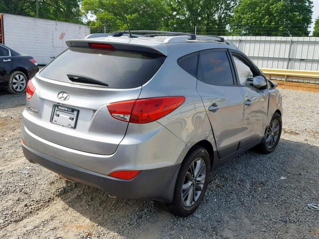 KM8JU3AG0FU043658 - 2015 HYUNDAI TUCSON LIM SILVER photo 4