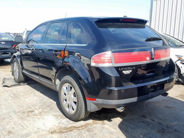 2LMDU88C88BJ03793 - 2008 LINCOLN MKX BLACK photo 3