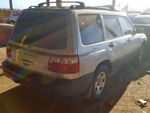 JF1SF63552H737965 - 2002 SUBARU FORESTER L SILVER photo 4