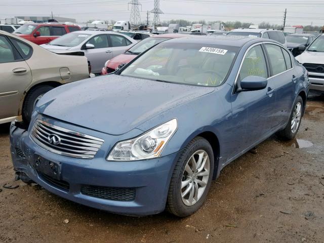 JNKCV61F09M363634 - 2009 INFINITI G37 BLUE photo 2