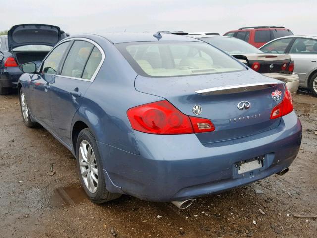 JNKCV61F09M363634 - 2009 INFINITI G37 BLUE photo 3