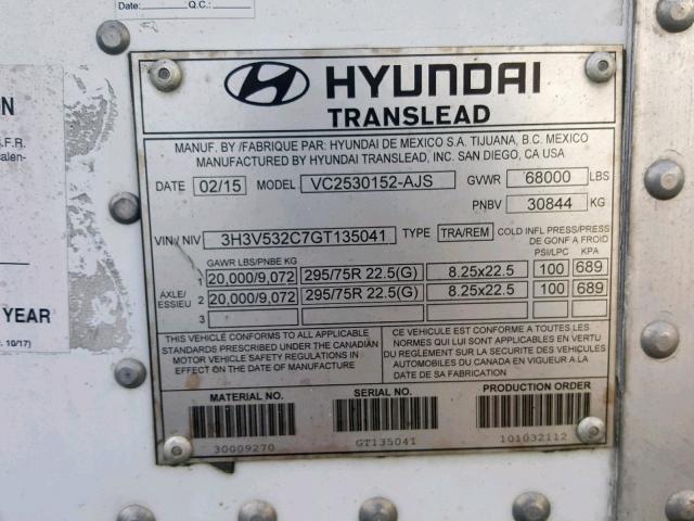 3H3V532C7GT135041 - 2016 HYUNDAI DRYVAN WHITE photo 10