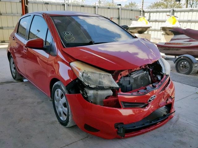 JTDKTUD30DD546811 - 2013 TOYOTA YARIS RED photo 1