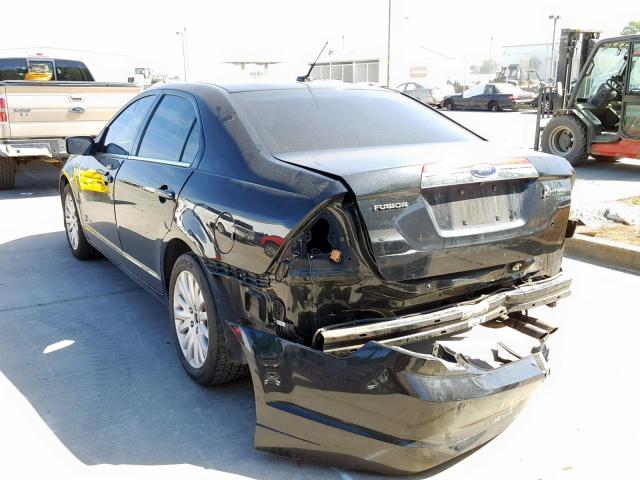 3FADP0L35AR129488 - 2010 FORD FUSION HYB BLACK photo 3