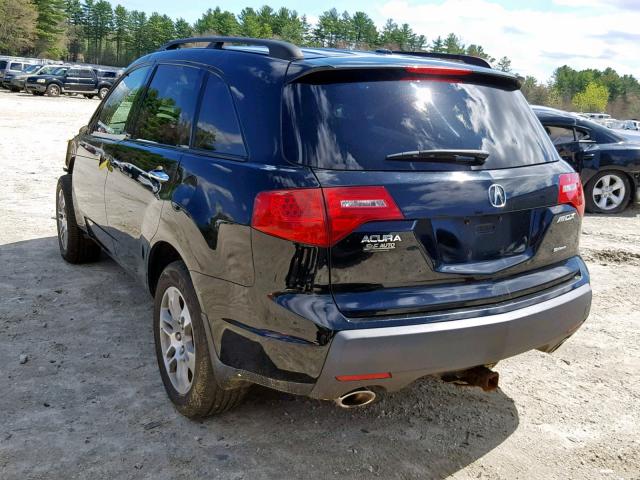 2HNYD282X8H538148 - 2008 ACURA MDX BLACK photo 3