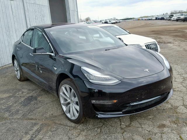 5YJ3E1EA6JF005857 - 2018 TESLA MODEL 3 BLACK photo 1