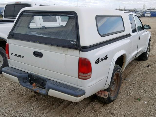 1D7HG32N83S233146 - 2003 DODGE DAKOTA SPO WHITE photo 4