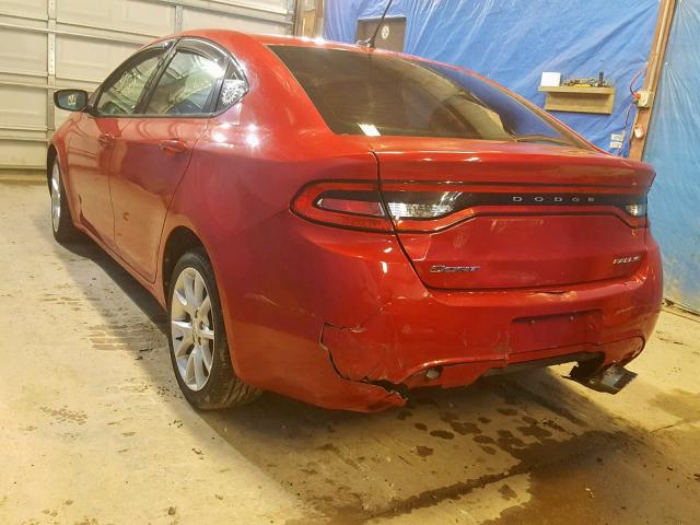 1C3CDFBA8DD106550 - 2013 DODGE DART SXT RED photo 3