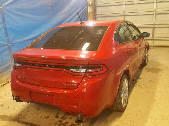 1C3CDFBA8DD106550 - 2013 DODGE DART SXT RED photo 4