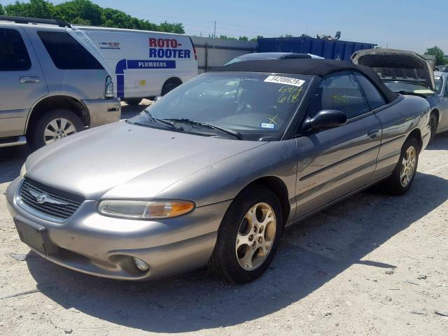 3C3EL55H9XT584618 - 1999 CHRYSLER SEBRING JX SILVER photo 2