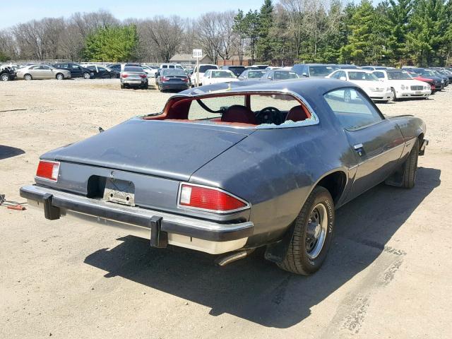 1Q87Q6N572036 - 1976 CHEVROLET CAMERO GRAY photo 4