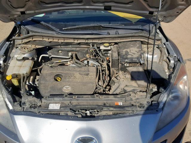 JM1BL1TG4D1784486 - 2013 MAZDA 3 I GRAY photo 7