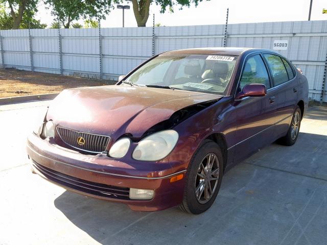 JT8BD69S410127306 - 2001 LEXUS GS 300 MAROON photo 2