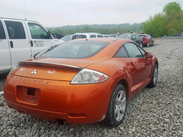 4A3AK24F86E058522 - 2006 MITSUBISHI ECLIPSE GS ORANGE photo 4