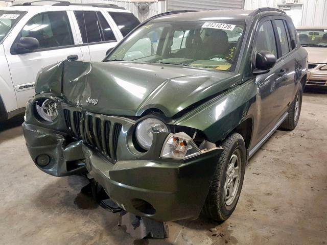 1J8FT47W37D219226 - 2007 JEEP COMPASS GREEN photo 2