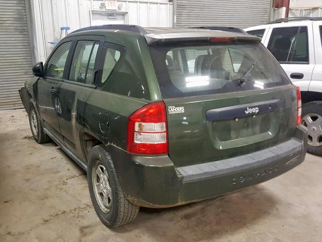 1J8FT47W37D219226 - 2007 JEEP COMPASS GREEN photo 3